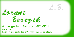 lorant berczik business card